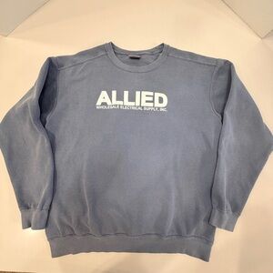 Comfort Colors Sweatshirt Super Comfy Graphic “Allied” Logo Size Large